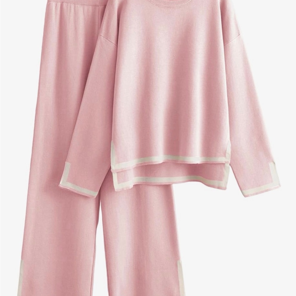 Pink & White Women’s Two Piece Set